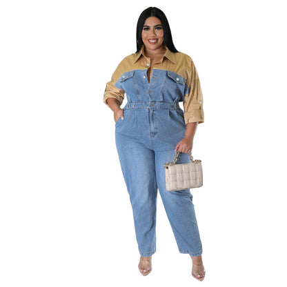 Plus Size Women's Long Jumpsuit