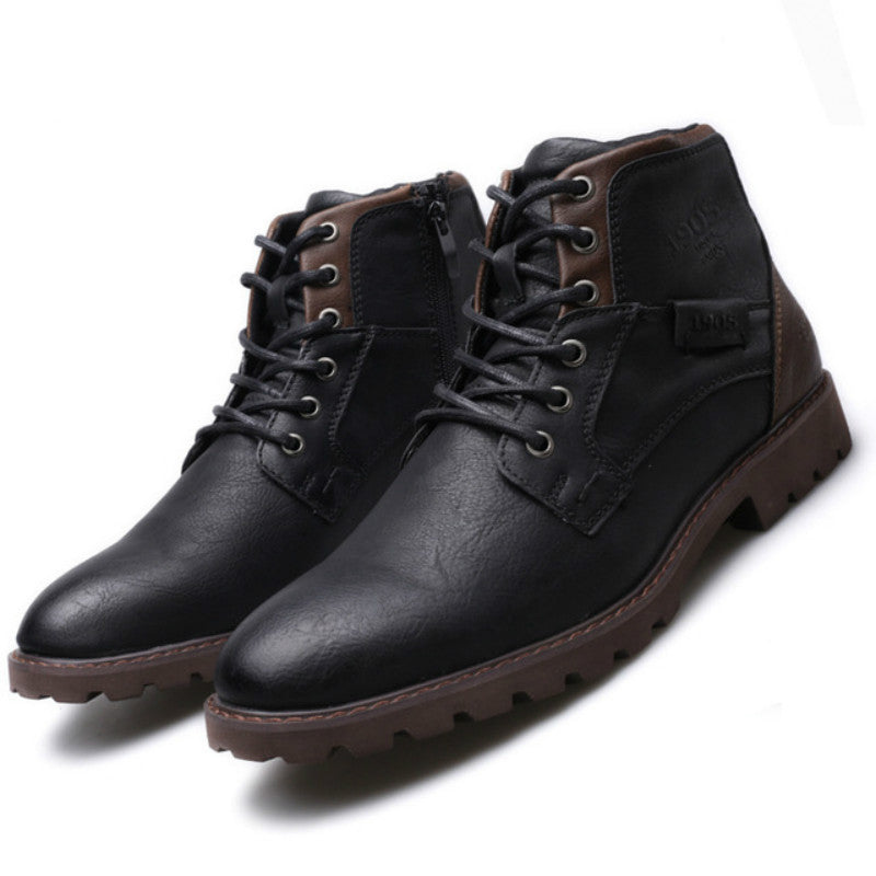 winter men warm shoes martin boots snow boots 7-12days