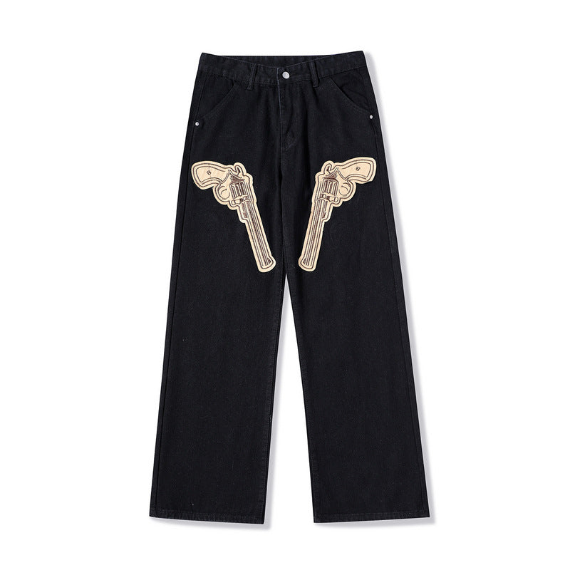 Hip Hop American Retro Black Pants