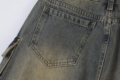 Vintage Fashion Work Clothes Jeans For Men