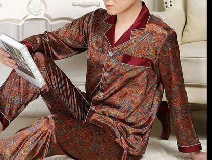 Men's Designer Ice Silk Pajama Set