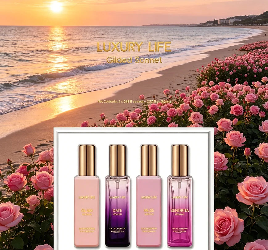 Bella Vita Luxury Women's perfume Set Gift Box Floral and fruity fragrance Long lasting sweet fragrance Suitable for any venue 3~9days