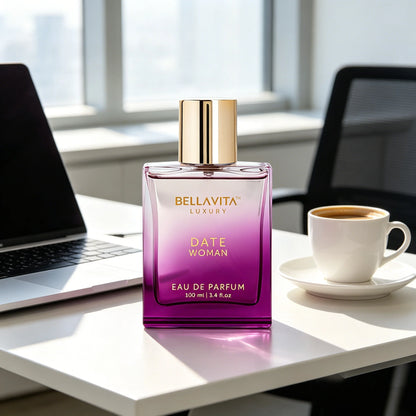 Bella Vita Luxury Date Woman Women EDP Perfume 100ml Sleek Gradient Purple Bottle Elegant Gold Cap Bright Tropical Floral Fruity Scent Summer Vacation Dating Birthday Luxury Gift For Her 4~9days