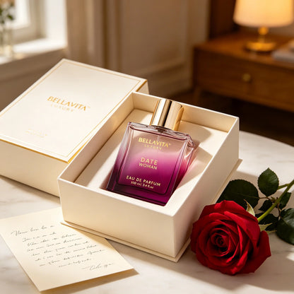 Bella Vita Luxury Date Woman Women EDP Perfume 100ml Sleek Gradient Purple Bottle Elegant Gold Cap Bright Tropical Floral Fruity Scent Summer Vacation Dating Birthday Luxury Gift For Her 4~9days