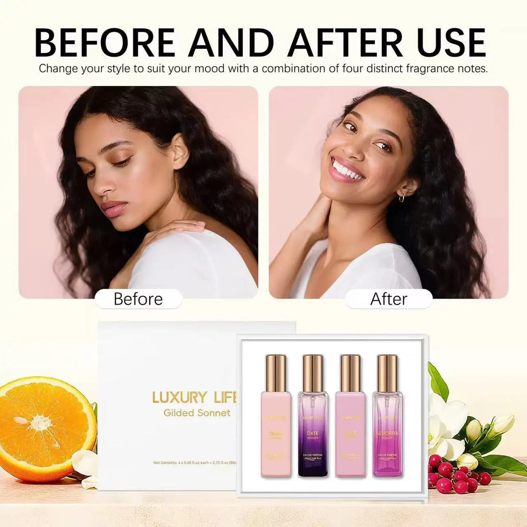 Bella Vita Luxury Women's perfume Set Gift Box Floral and fruity fragrance Long lasting sweet fragrance Suitable for any venue 3~9days