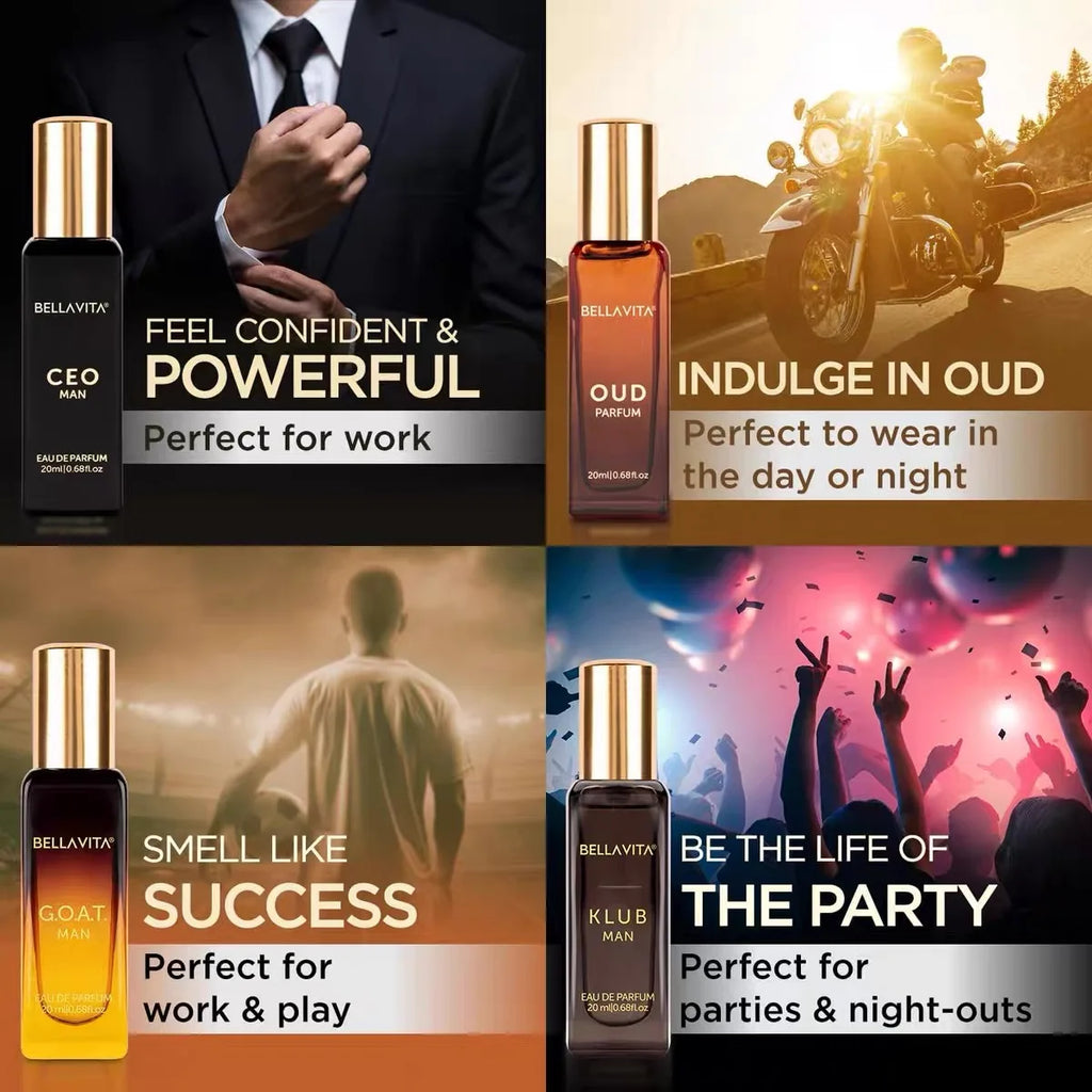 Bella Vita Organic Man Luxury Perfume has a woody floral and fruity aroma that is fresh and long-lasting 3~9days