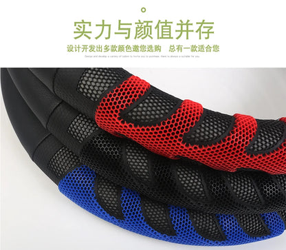 Truck Bus Car Steering Wheel Cover Diameters for 36 38 40 42 45 47 50CM 7 Sizes to Choose Carbon Fiber Black Red Dynamic 8~17days