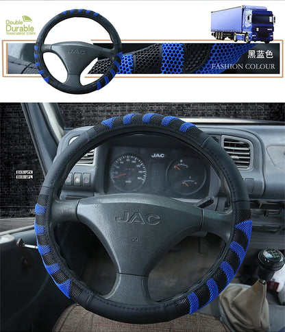 BLUE PU Leather Steering Wheel Covers for Car Bus Truck 36 38 40 42 45 47 50cm Diameter Auto Steering-wheel cover 8~17days