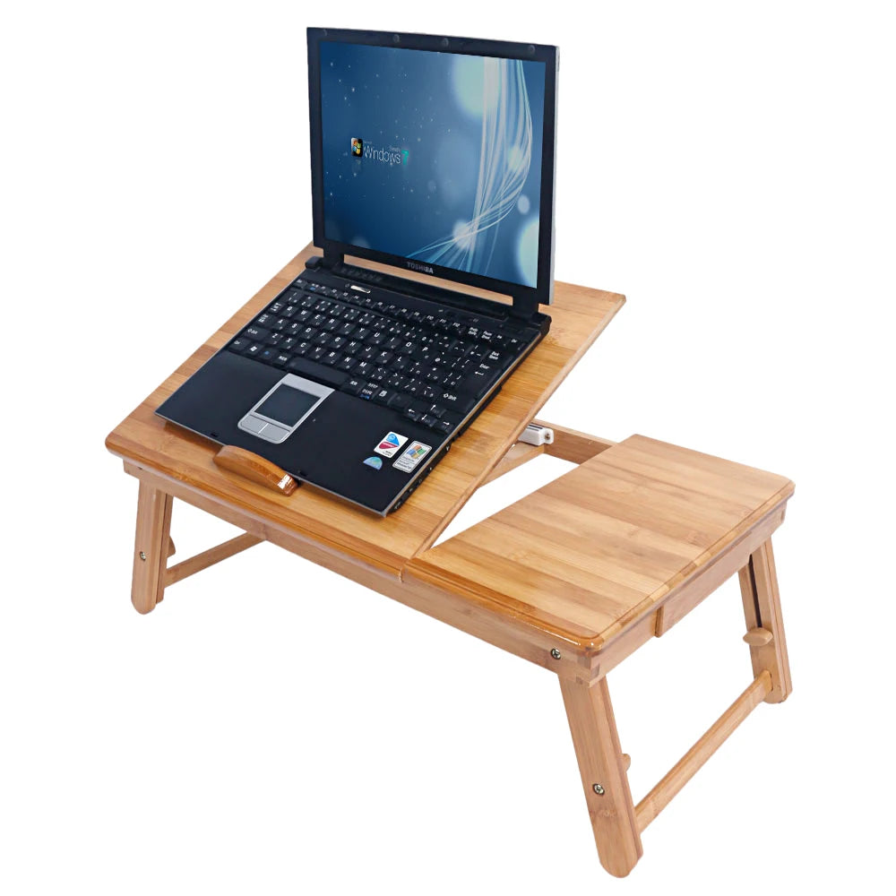 53cm Trendy Adjustable Bamboo Computer Desk 2~8days