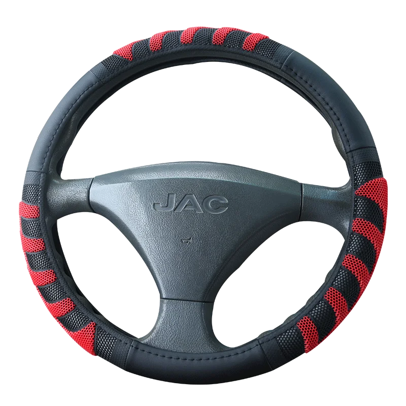 Truck Bus Car Steering Wheel Cover Diameters for 36 38 40 42 45 47 50CM 7 Sizes to Choose Carbon Fiber Black Red Dynamic 8~17days