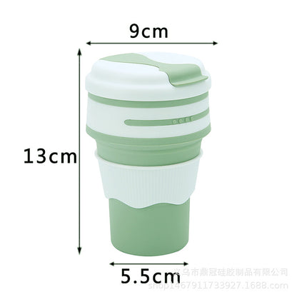 Outdoor Travel Portable Silicone For Water Folding Coffee Cup Water Bottle