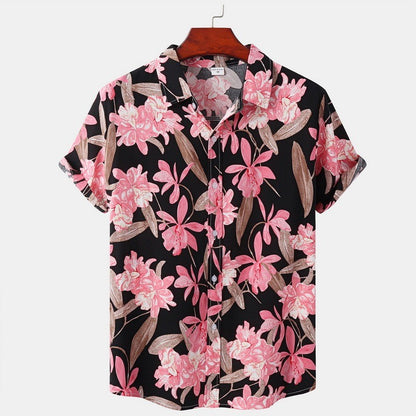 Summer Men's Hawaiian 3D Digital Printing Shirt Short Sleeve