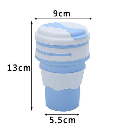 Outdoor Travel Portable Silicone For Water Folding Coffee Cup Water Bottle