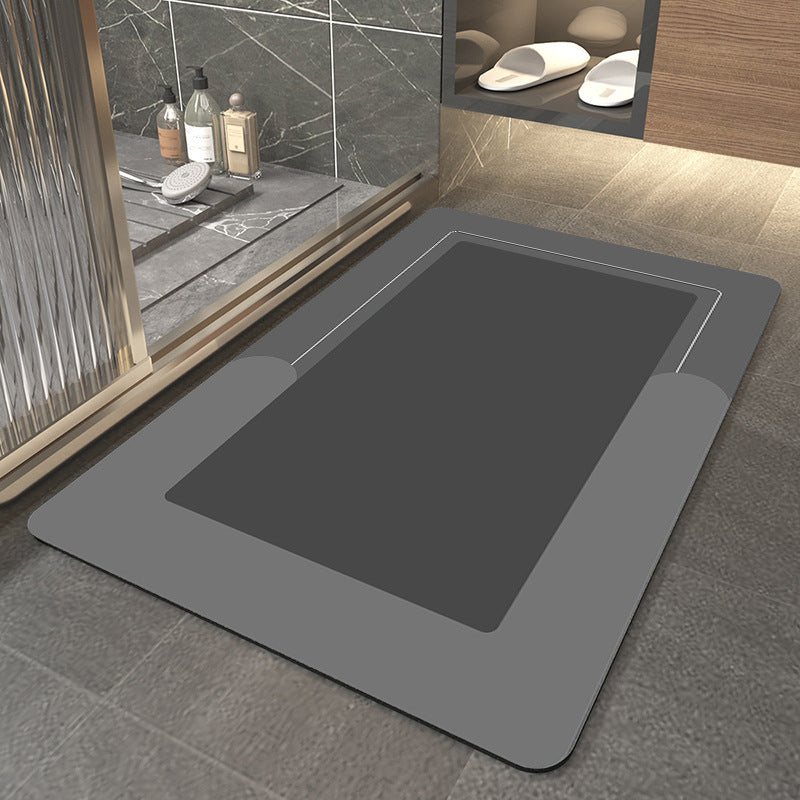 Household Solid Color Bathroom Absorbent Floor Mat