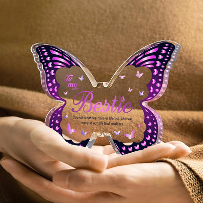 Purple Butterfly Transparent Acrylic Mother's Day Birthday Gift Home Decoration