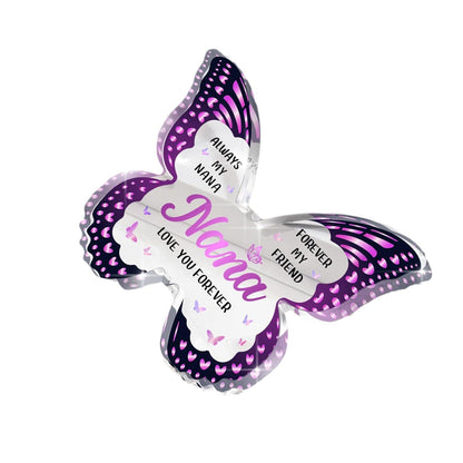 Purple Butterfly Transparent Acrylic Mother's Day Birthday Gift Home Decoration