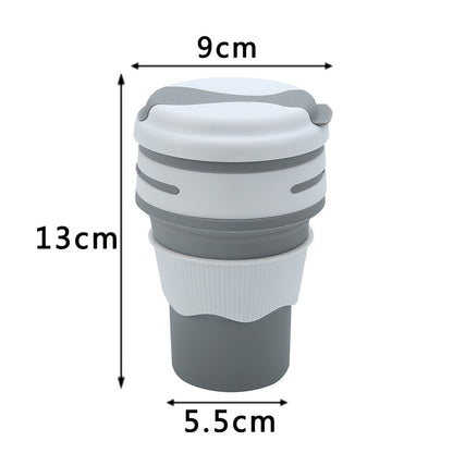 Outdoor Travel Portable Silicone For Water Folding Coffee Cup Water Bottle