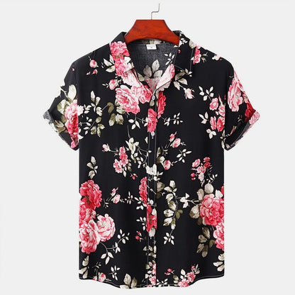 Summer Men's Hawaiian 3D Digital Printing Shirt Short Sleeve