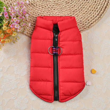 Autumn And Winter Zipper Vest Warm Pet Clothes