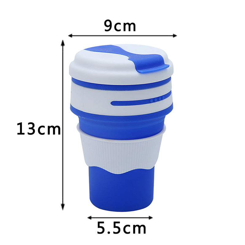 Outdoor Travel Portable Silicone For Water Folding Coffee Cup Water Bottle