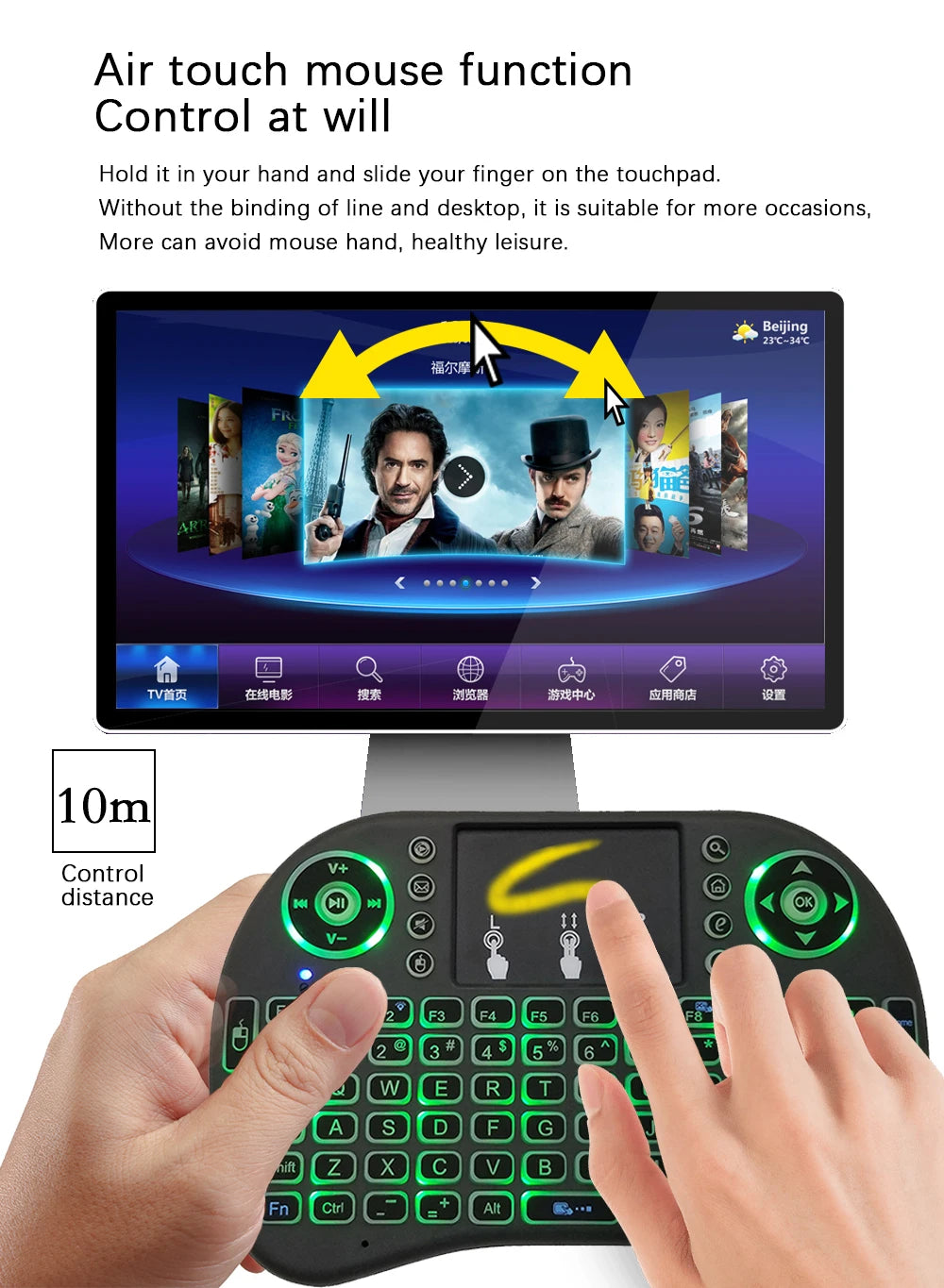 Mini Wireless Keyboard for PC /Android TV Box 7~13days