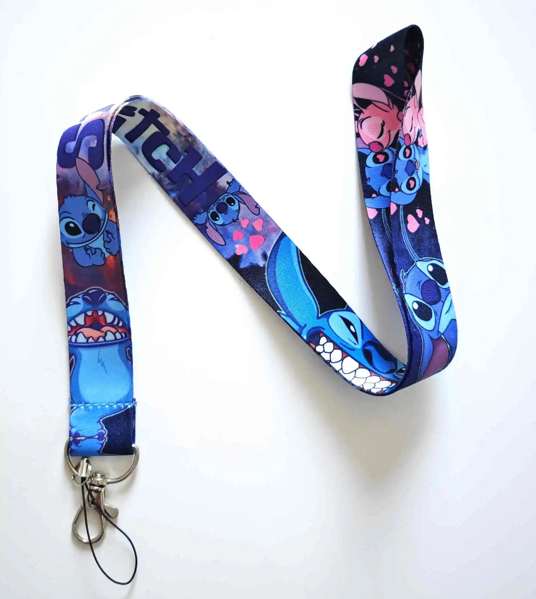 Potdemiel Disney Stitch Key Lanyard ID Badge Holders Animal Phone Neck Straps with Keyring Phone Accessories 7~13days