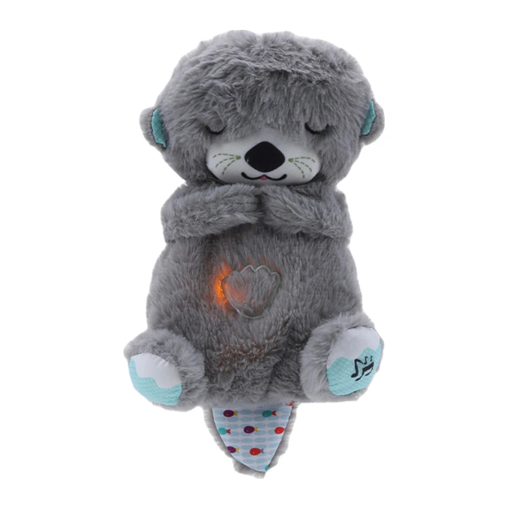 Baby Plush Doll Breathing Bear Baby Soothing Otter Toy 2~8days