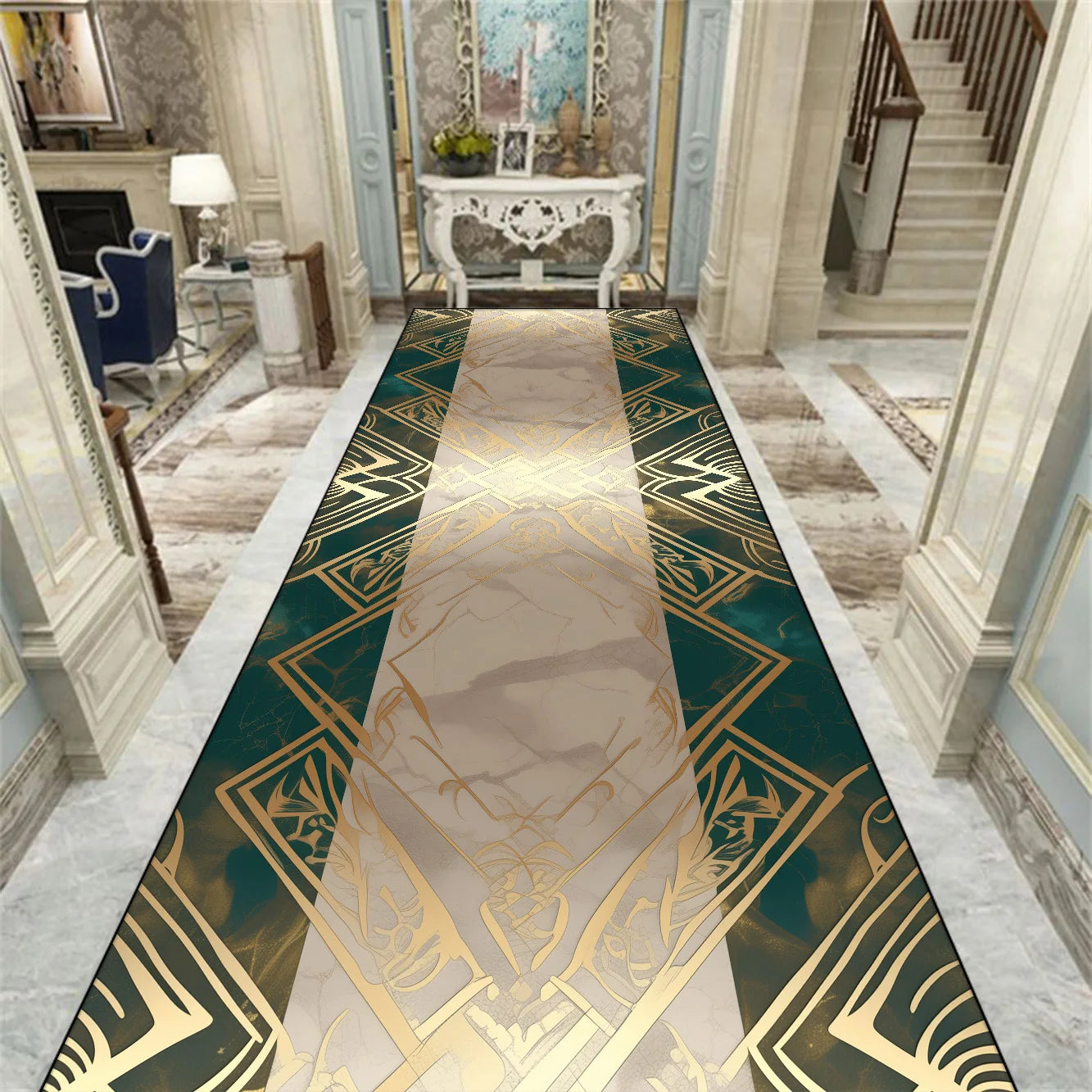 Luxury Long Corridor Carpet Non-slip Washable Hall Runner Stairway Aisle 7~16days