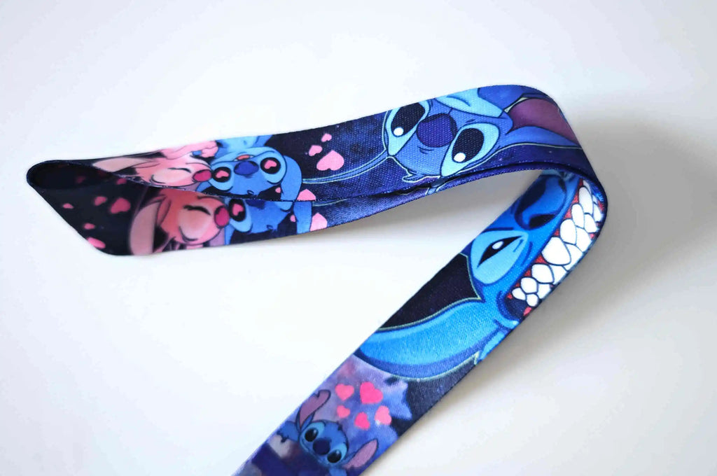 Potdemiel Disney Stitch Key Lanyard ID Badge Holders Animal Phone Neck Straps with Keyring Phone Accessories 7~13days