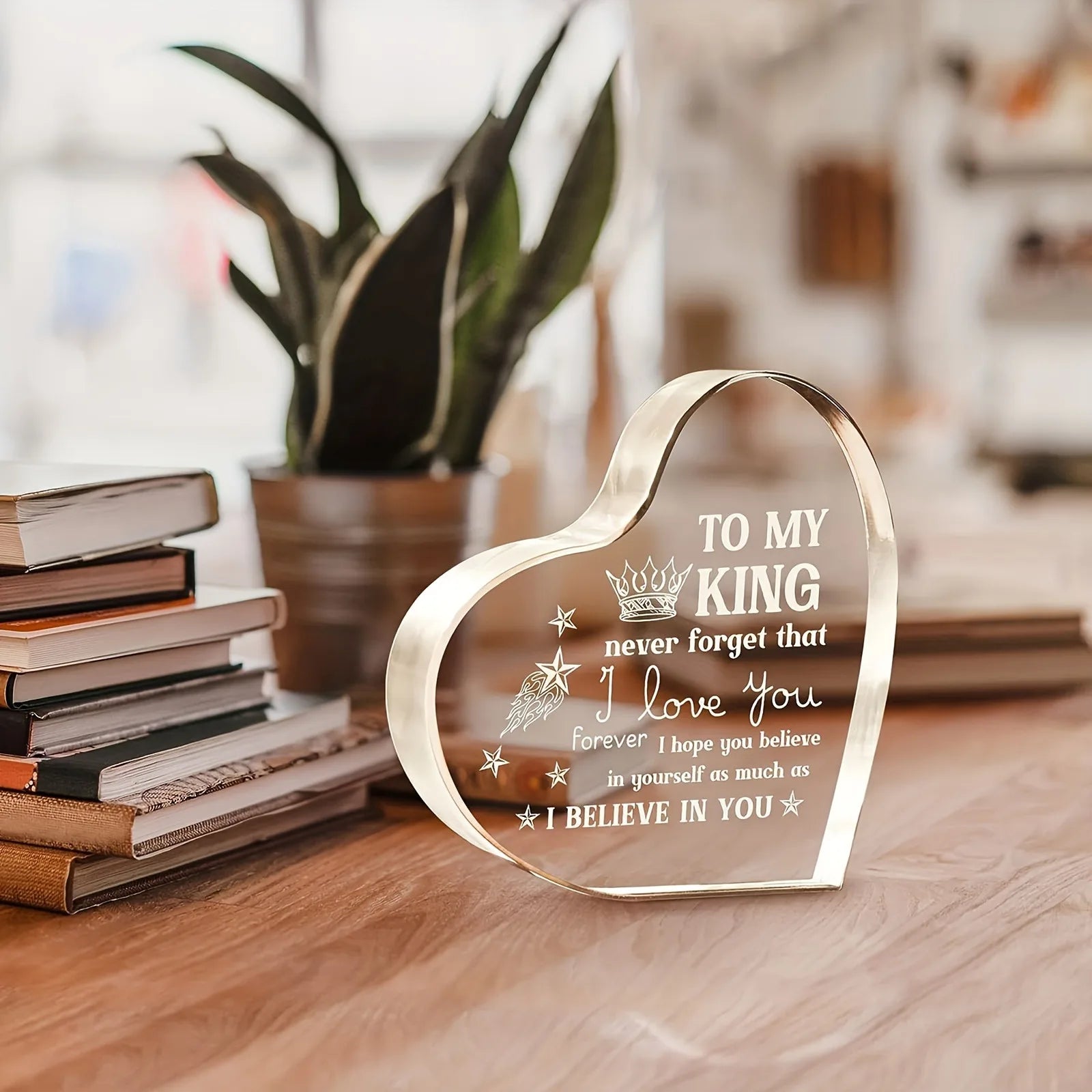 Unique Acrylic Heartfelt Gift - Personalized Romantic I Love You Message - Perfect For Boyfriend, Husband 8~11days