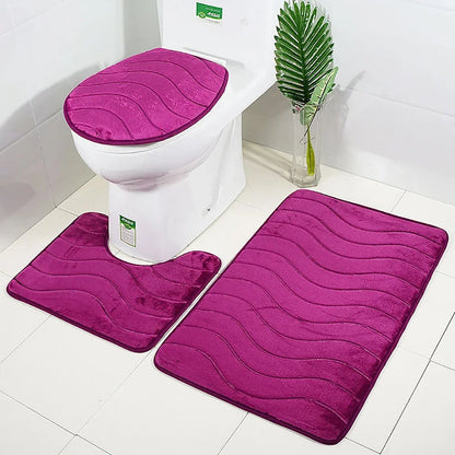 Set of 3 Bathroom Bath  Cobblestone Mat Set Cobblestone 9~13days