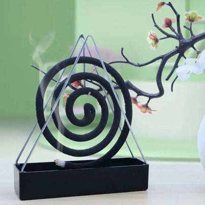 Mosquito Coil Holder Incense Holders Plastic Black Coil Incense Burner Frame Creativity Incense Bracket For Household 9~12days