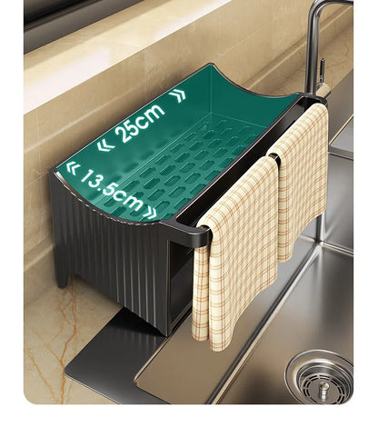 Automatic Drainage Sink Storage Rack Plastic Kitchen Wash Basin Soap Sponge Holder Bathroom Shampoo Organizer Towel Rack 5~8days