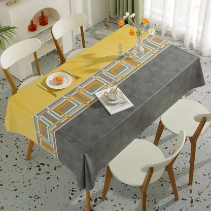 Modern Concise Style Pattern Waterproof Rectangular Polyester Tablecloth 9~13days