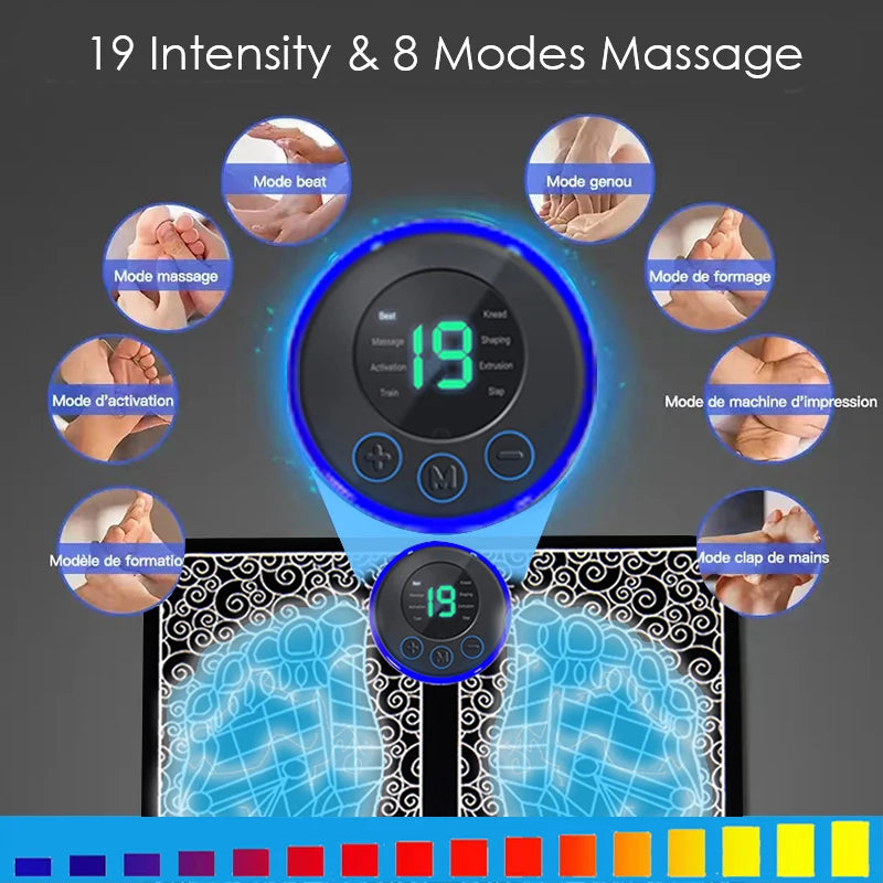 Electric Foot Massager Pad Muscle Massage Relaxation Trainer For Massage Fitness Outdoor Sport Home Family Relax 5~8days