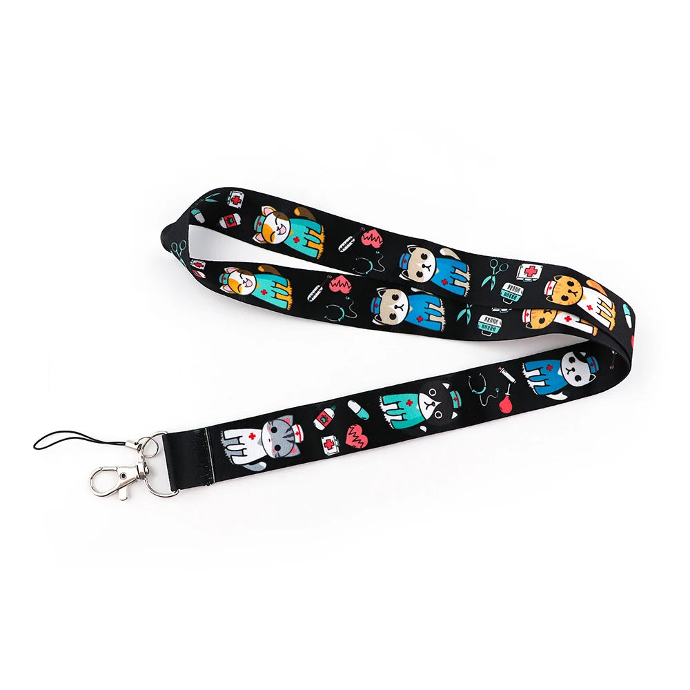 Medical Doctor Nurse Lanyards for Key Neck Strap For Card Badge Gym Key Chain Lanyard Key Holder DIY Hang Rope Keychain 7~11days
