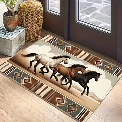 Animal Horse Pattern Carpet Non-Slip Washable Home Large Decor Rug 9~13days