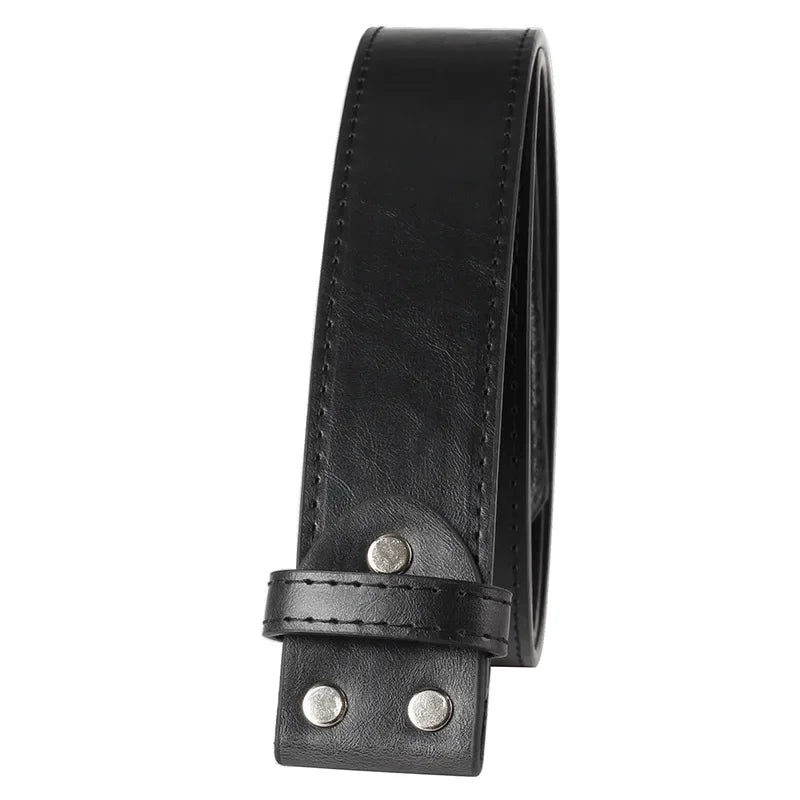 Men's PU leather Belt without buckle DIY Belt accessories 3.8cm 9~14days