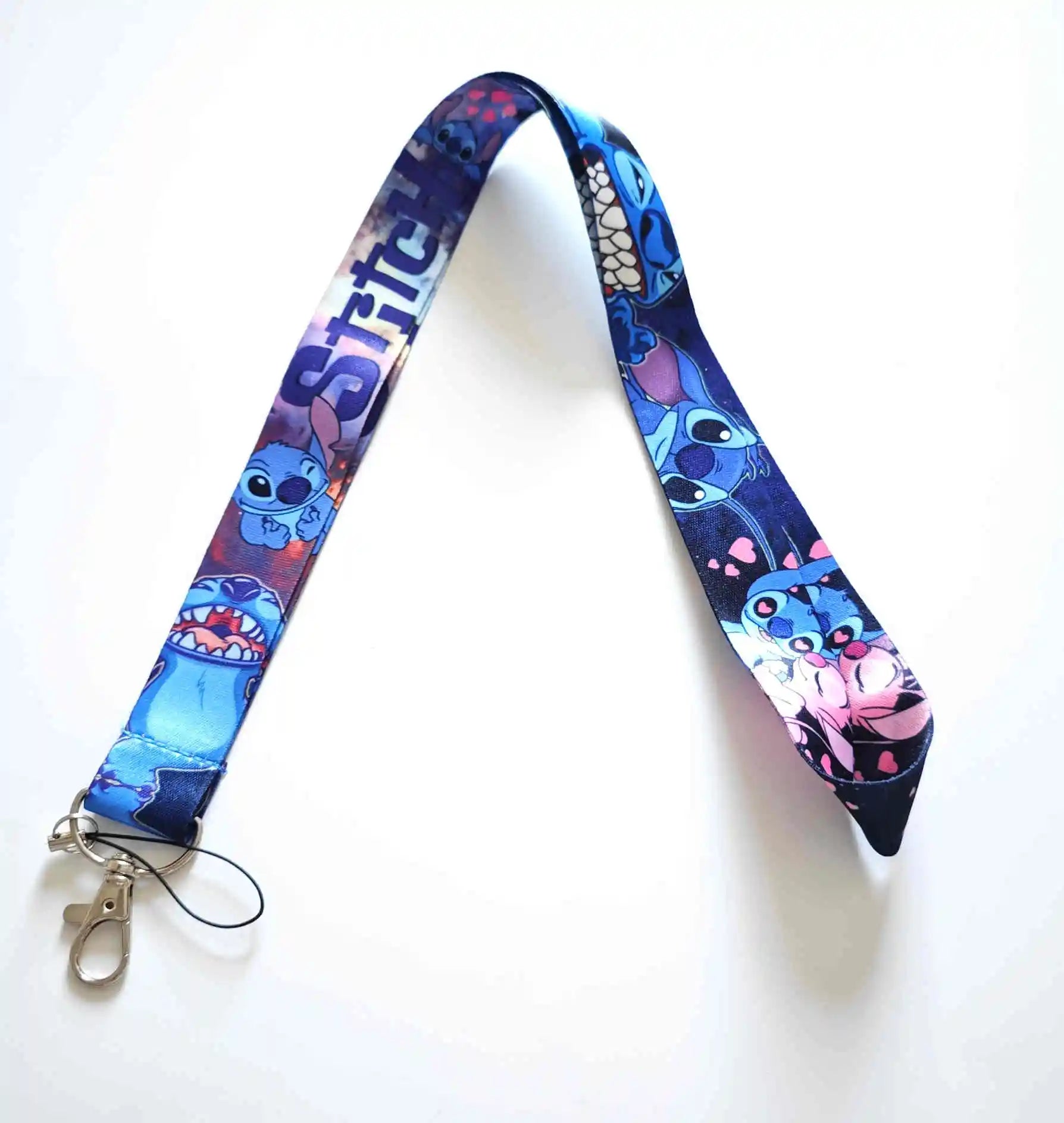 Potdemiel Disney Stitch Key Lanyard ID Badge Holders Animal Phone Neck Straps with Keyring Phone Accessories 7~13days
