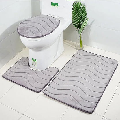 Set of 3 Bathroom Bath  Cobblestone Mat Set Cobblestone 9~13days