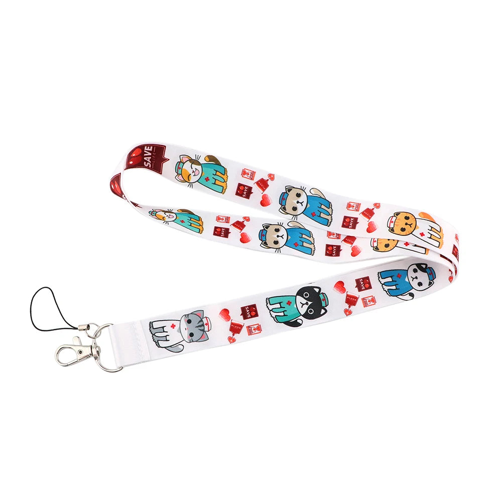 Medical Doctor Nurse Lanyards for Key Neck Strap For Card Badge Gym Key Chain Lanyard Key Holder DIY Hang Rope Keychain 7~11days