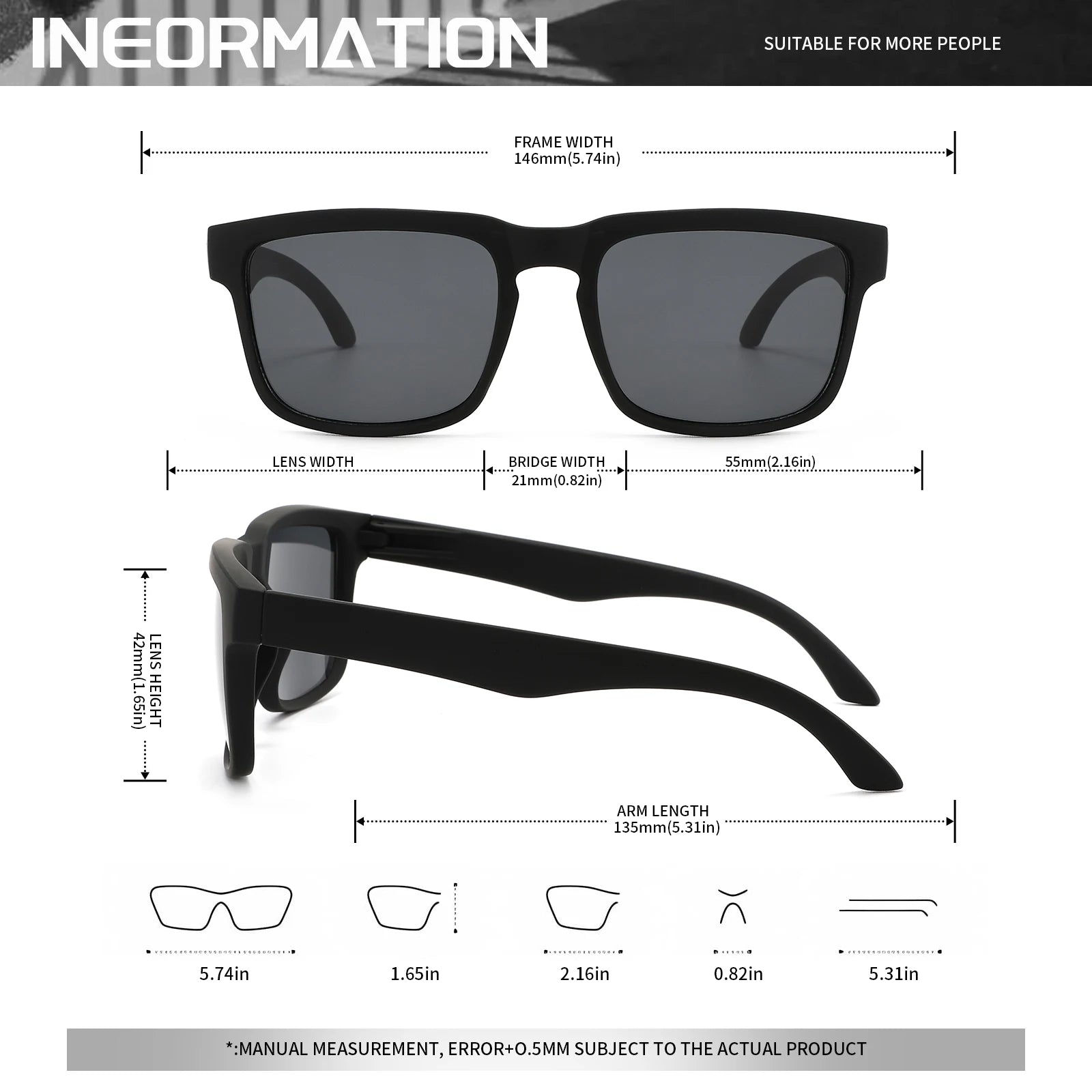 4PCS Square Sports Sunglasses 9~13days