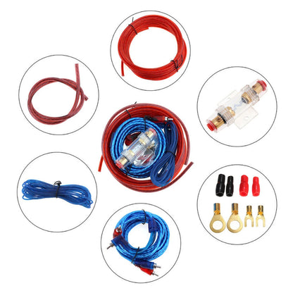 1500W Car Audio Speakers Wiring Kit 8GA 60AMP Subwoofer Power Amplifier AMP Wiring Fuse Holder Wire Cable for Car Modification 7~10days