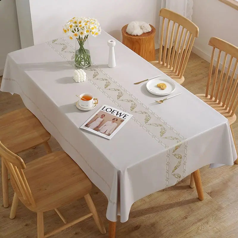 Modern Concise Style Pattern Waterproof Rectangular Polyester Tablecloth 9~13days