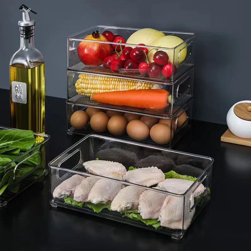 Refrigerator Organizer Bin Food Refrigerator Organizer Fridge Storage Box Organizers Plastic Food Storage kitchen Organizers 5~8days