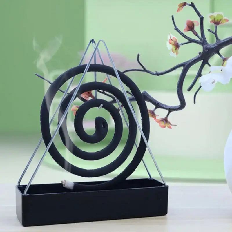 Mosquito Coil Holder Incense Holders Plastic Black Coil Incense Burner Frame Creativity Incense Bracket For Household 9~12days