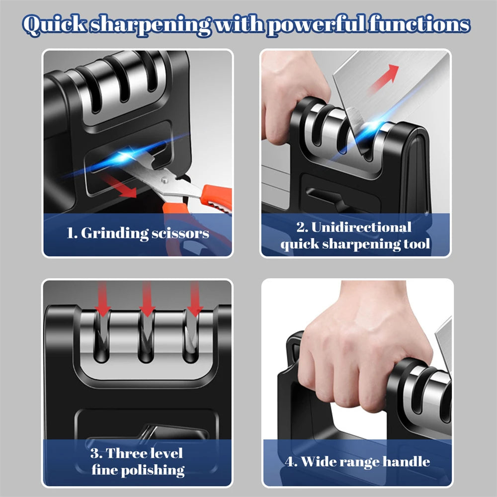 Stainless Steel Adjustable Four In One Knife Sharpener Tool 2~8days