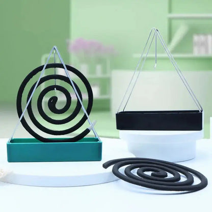 Mosquito Coil Holder Incense Holders Plastic Black Coil Incense Burner Frame Creativity Incense Bracket For Household 9~12days