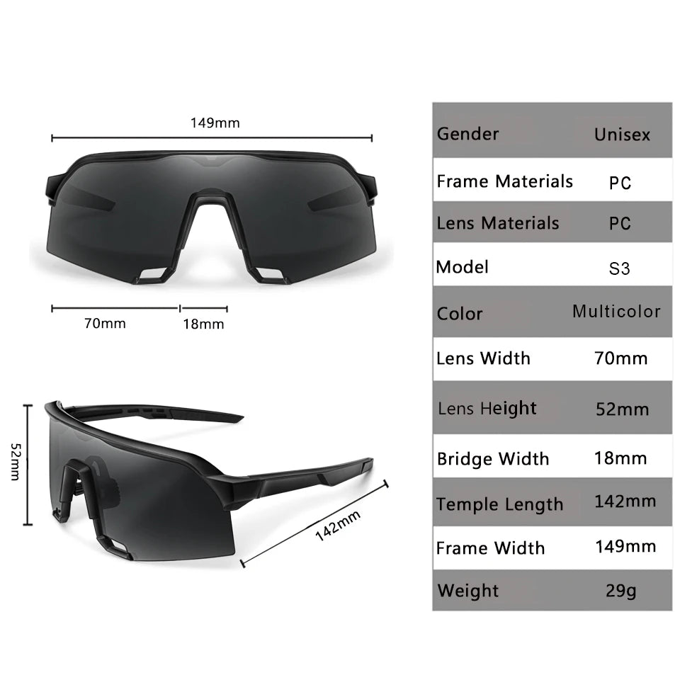 New Style Outdoor Sports Sunglasses Oversize Windproof Goggles for Men And Women Cycling Bicycle Road Hiking Camping 10~13days