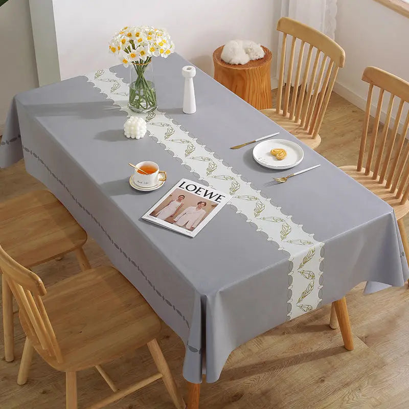 Modern Concise Style Pattern Waterproof Rectangular Polyester Tablecloth 9~13days